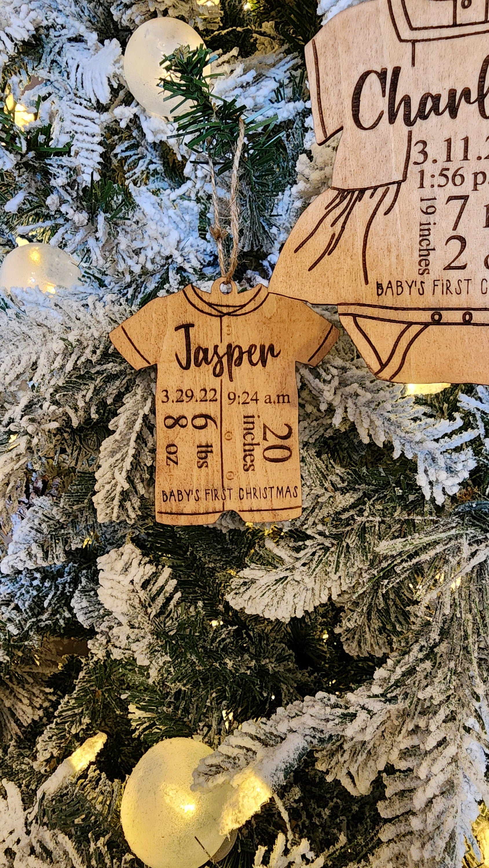 Personalized Baby's First Christmas Ornament.