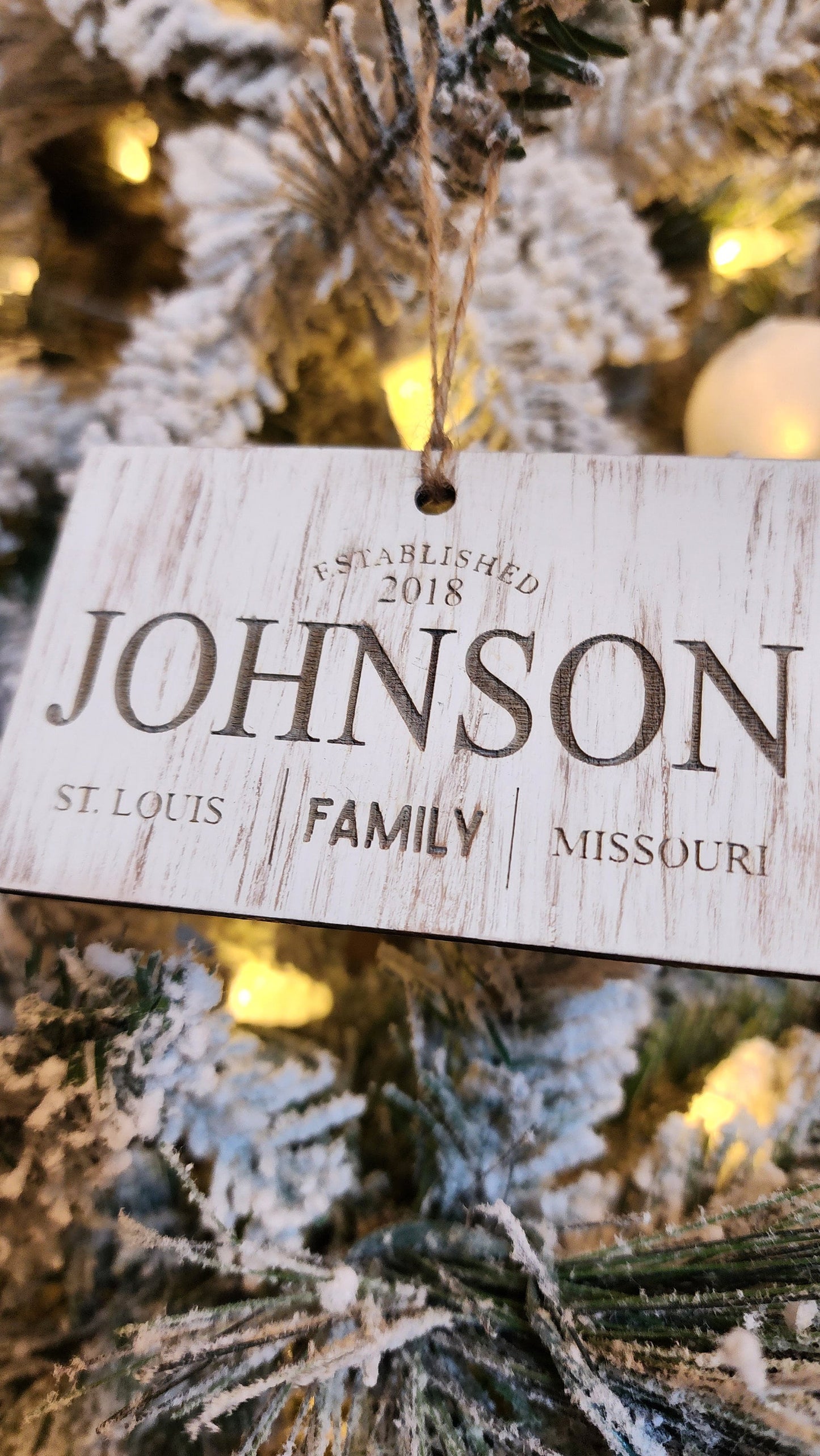 Personalized Family Christmas Ornament.