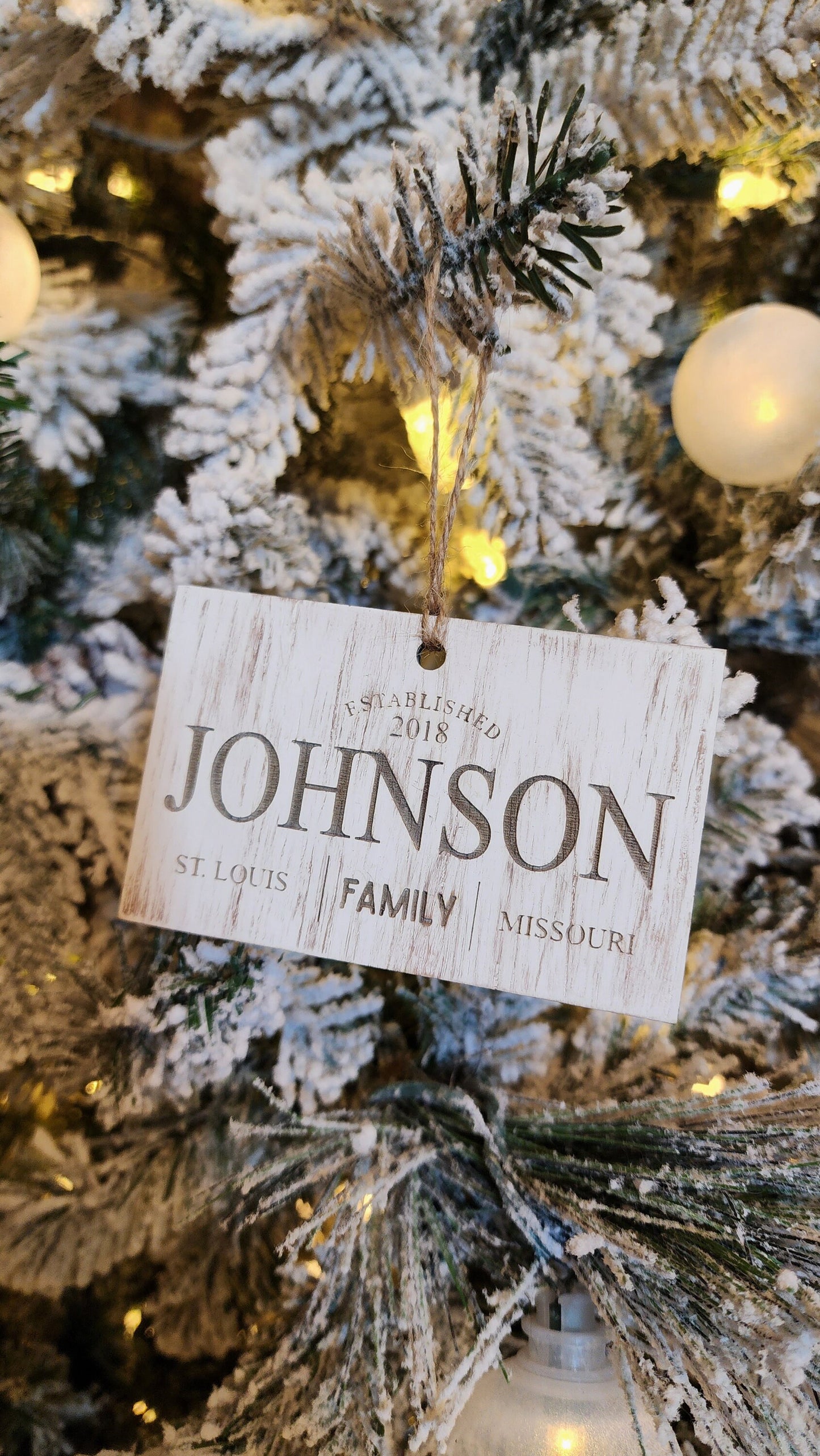 Personalized Family Christmas Ornament.