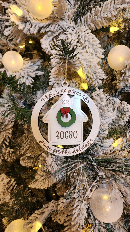 Home Sweet Home Zip Code Christmas Tree Ornament